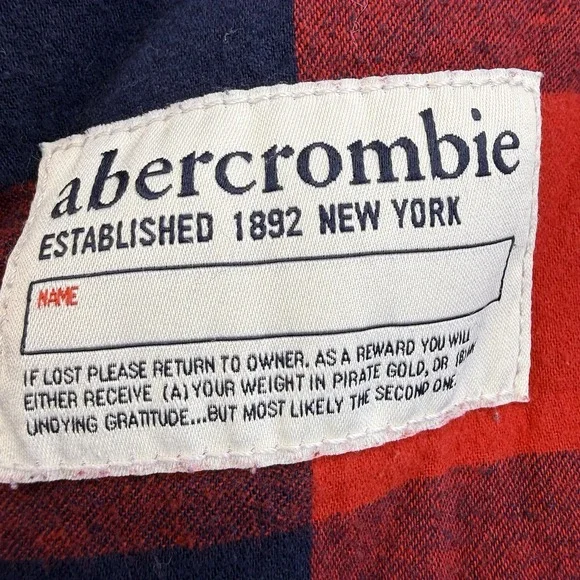 Abercrombie Kids Navy Parka Jacket Size 13/14 XL Sherpa Lined Fur Hood Coat - Picture 12 of 16